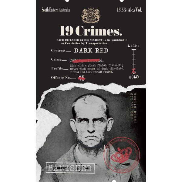 19 Crimes The Banished Dark Red 750ml - Amsterwine - Wine - 19 Crimes