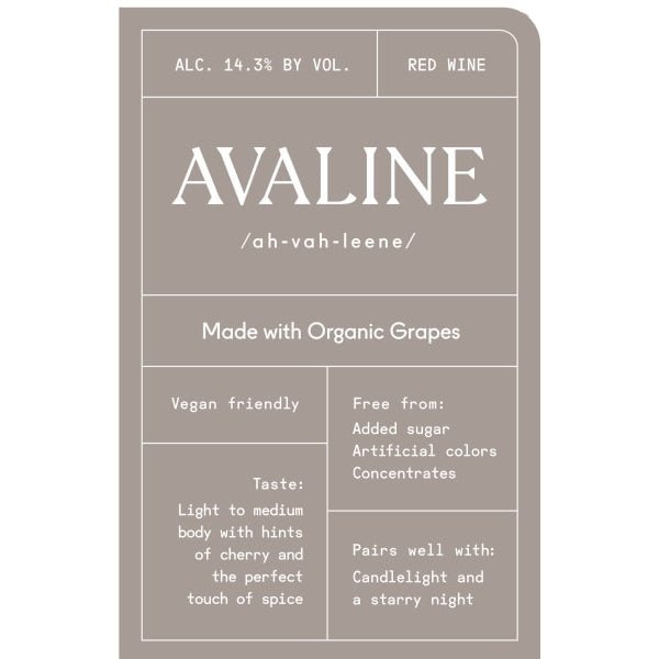 Avaline Red Blend 750ml - Amsterwine - Wine - Avaline