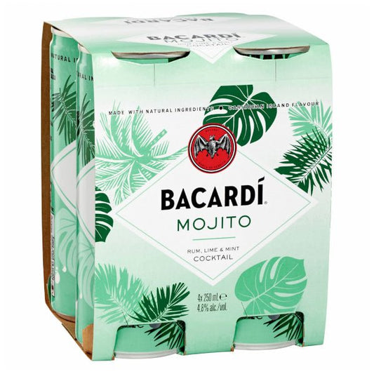 Bacardi CKTL Mojito 355ml x 4 Cans - Amsterwine - Spirits - Bacardi