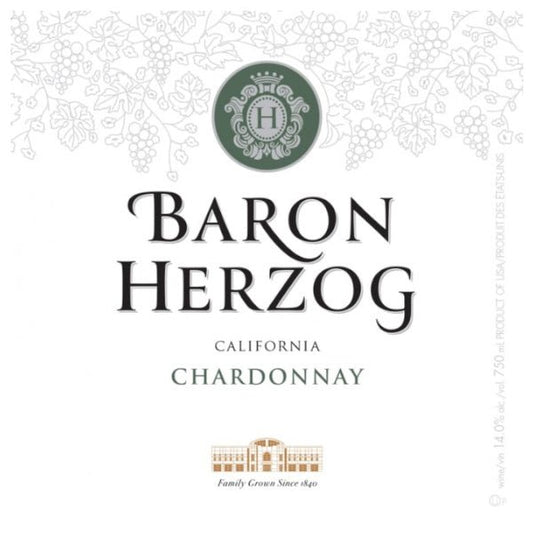 Baron Herzog Chardonnay (OU Kosher) 750ml - Amsterwine - Wine - Herzog
