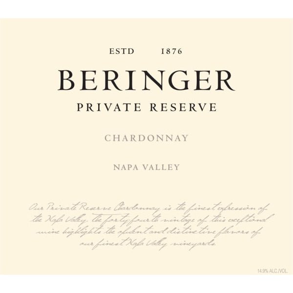Beringer Private Reserve Chardonnay 750ML - Amsterwine - Wine - Beringer
