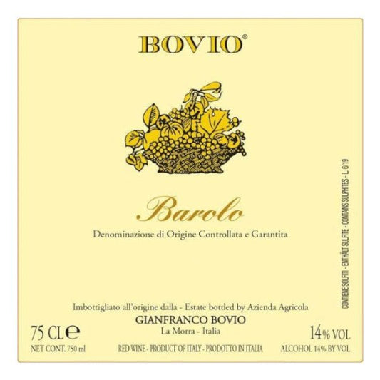 Bovio Barolo 750ml - Amsterwine - Wine - Fiore