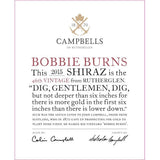 Campbells Bobbie Burns Shiraz 750ml - Amsterwine - Wine - Campbells Bobbie