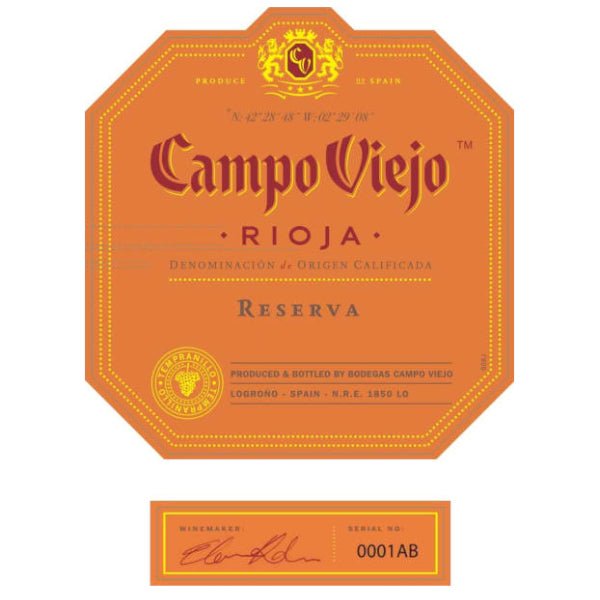 Campo Viejo Rioja Reserva 750ml - Amsterwine - Wine - Campo Viejo
