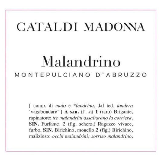 Cataldi Madonna Montepulciano Malandrino 750ml - Amsterwine - Wine - Cataldi Madonna