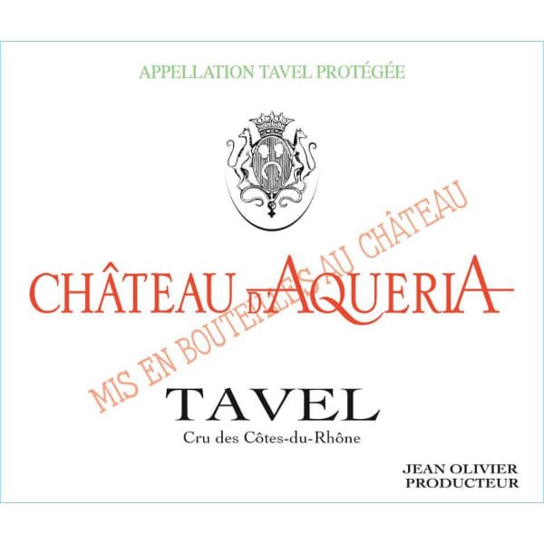 Chateau D'Aqueria Tavel Rose 750ml - Amsterwine - Wine - Chateau D'Aqueria