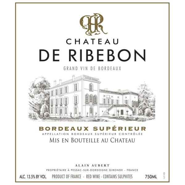 Chateau de Ribebon Bordeaux Superior 750ml - Amsterwine - Wine - Chateau de Ribebon