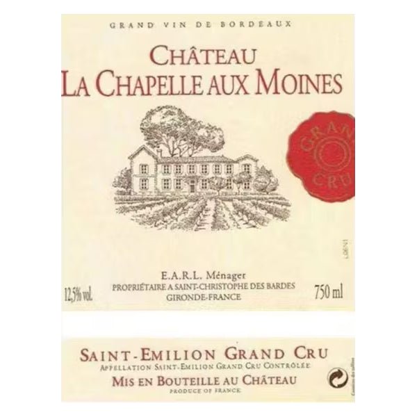 Chateau La Chapelle Aux Moines Saint Emilion 750ml - Amsterwine - Wine - Chateau la Chapelle Aux Moines