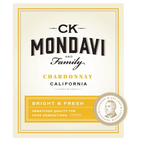 CK Mondavi Chardonnay 750ml - Amsterwine - Wine - CK Mondavi