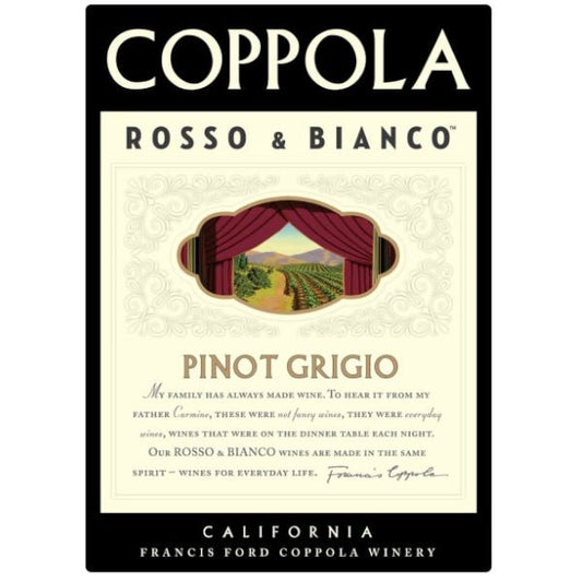 Coppola Rosso & Bianco Pinot Grigio 750ml - Amsterwine - Wine - Coppola