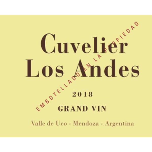 Cuvelier Los Andes Grand Vin Malbec 750ml - Amsterwine - Wine - Cuvelier