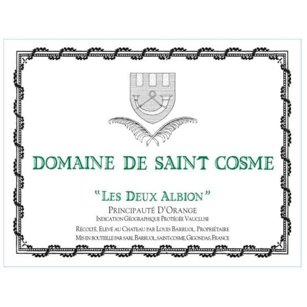 Domaine St Cosme Les Deux Albion D'Orange 750ml - Amsterwine - Wine - Domaine St Cosme