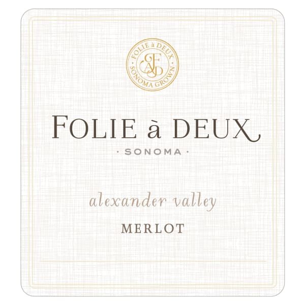 Folie a Deux Alexander Valley Merlot 750ml - Amsterwine - Wine - Folie a Deux