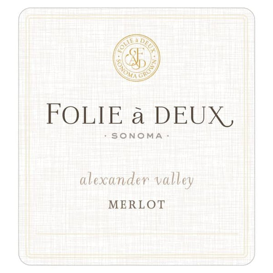 Folie a Deux Alexander Valley Merlot 750ml - Amsterwine - Wine - Folie a Deux