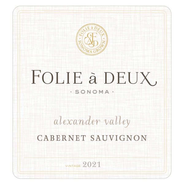 Folie a Deux Cabernet Sauvignon Alexander Valley 750ml - Amsterwine - Wine - Folie a Deux
