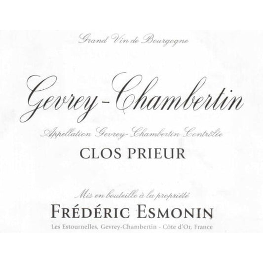 Frederic Esmonin Clos Prieur Gevrey Chambertin 750ml - Amsterwine - Wine - Frederic Esmonn
