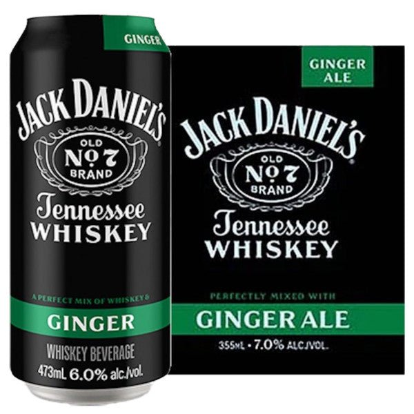 Jack Daniel's Ginger Ale Cocktail 355ml x 4 Cans - Amsterwine - Spirits - Jack daniel's