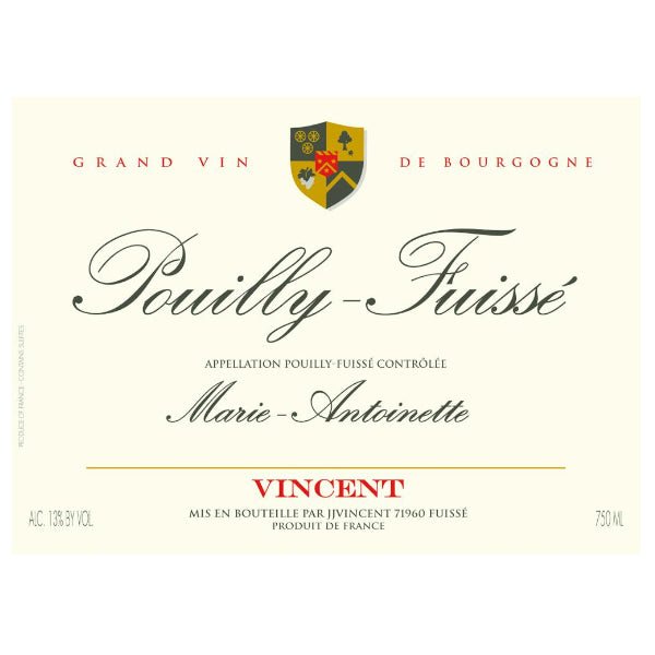 JJ Vincent Pouilly Fuisse Marie Antoinet 750ml - Amsterwine - Wine - JJ Vincent