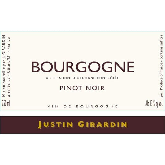Justin Giradin Bourgogne Pinot Noir 750ml - Amsterwine - Wine - Jusitin Giradin