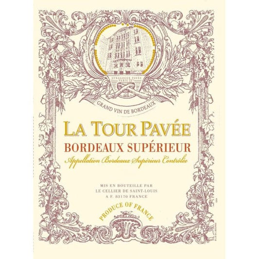La Tour Pavee Bordeaux Superieur 750ml - Amsterwine - Wine - La Tour Pavee