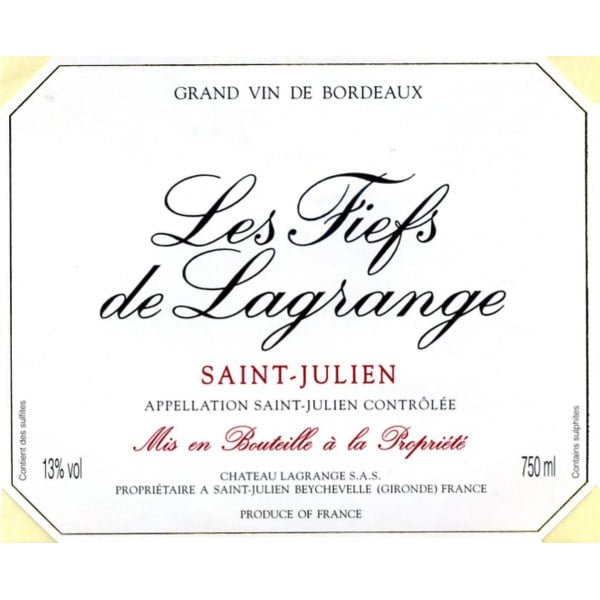 Les Fiefs de Lagrange Saint Julien 750ml - Amsterwine - Wine - Les Fiefs