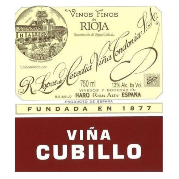 Lopez de Heredia Cubillo Crianza 750ml - Amsterwine - Wine - Lopez de Heredia