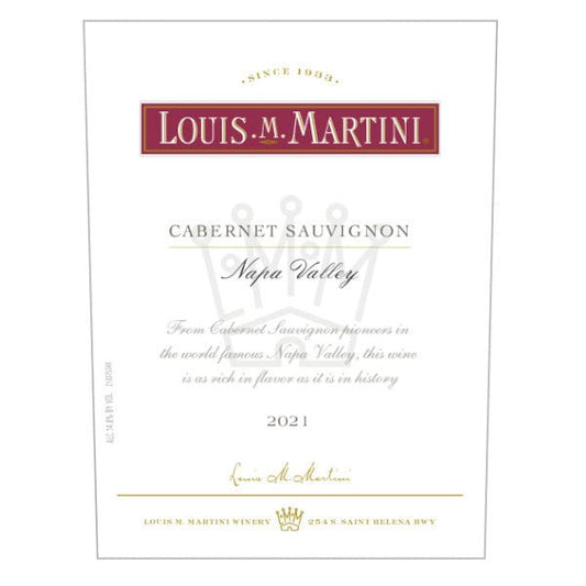 Louis M. Martini Cabernet Sauvignon Napa 750ml - Amsterwine - Wine - Louis M. Martini