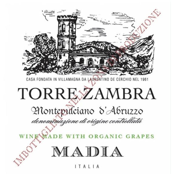 Madia Torre Zambra Montepuciano D'Abruzzo 750ml - Amsterwine - Wine - Madia Torre