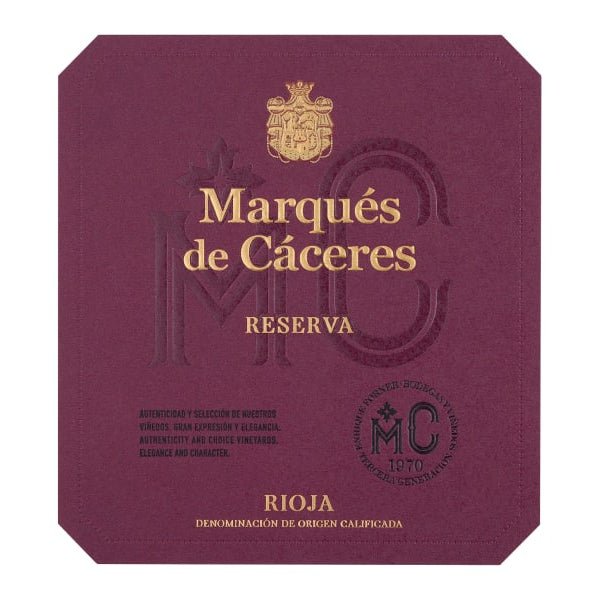 Marques de Caceres Rioja Reserva 750ml - Amsterwine - Wine - Marques de Caceres