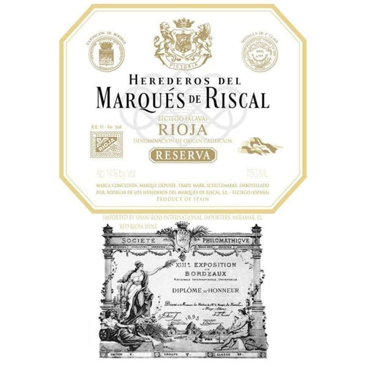 Marques de Riscal Rioja Reserva 750ml - Amsterwine - Wine - Marques de Riscal