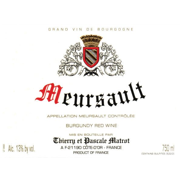 Matrot Thierry et Pascale Meursault Rouge 750ml - Amsterwine - Wine - Matrot Thierry