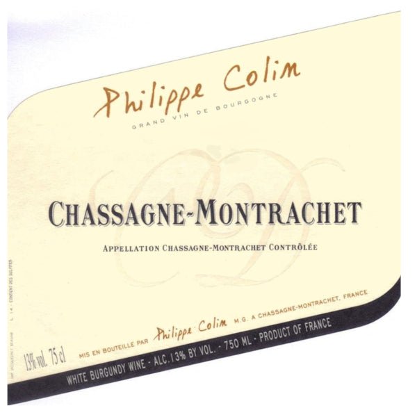 Philippe Colin Chassagne-Montrachet Blanc 750ml - Amsterwine - Wine - Philippe Colin