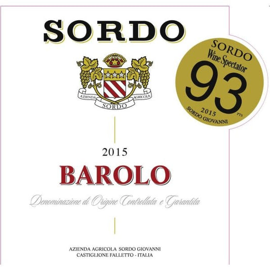 Sordo Barolo 750ml - Amsterwine - Wine - Sordo