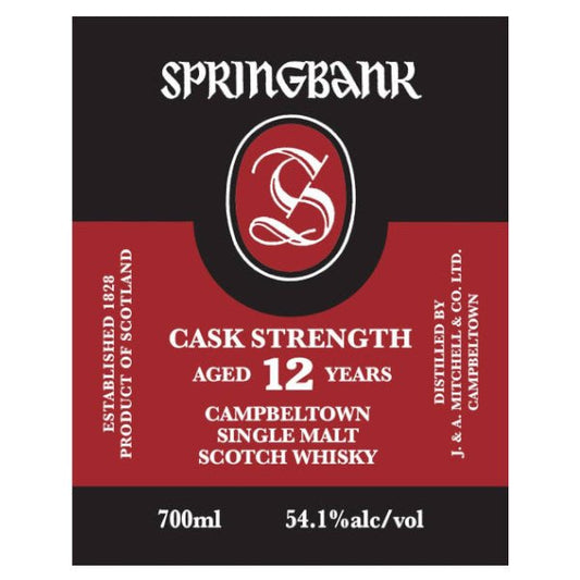 Springbank 12 Year Cask Strength Single Malt Scotch Whisky 700ml - Amsterwine - Spirits - Springbank