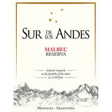 Sur de Los Andes Malbec Reserva 750ml - Amsterwine - Wine - Sur de Los Andes