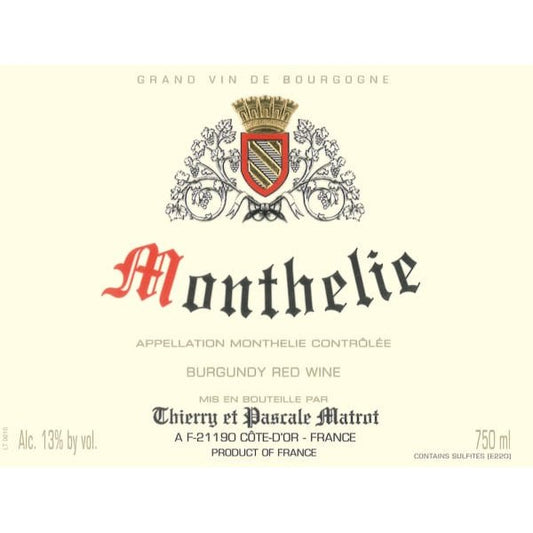 Thierry et Pascale Matrot Monthelie 750ml - Amsterwine - Wine - Thiery et Pacale