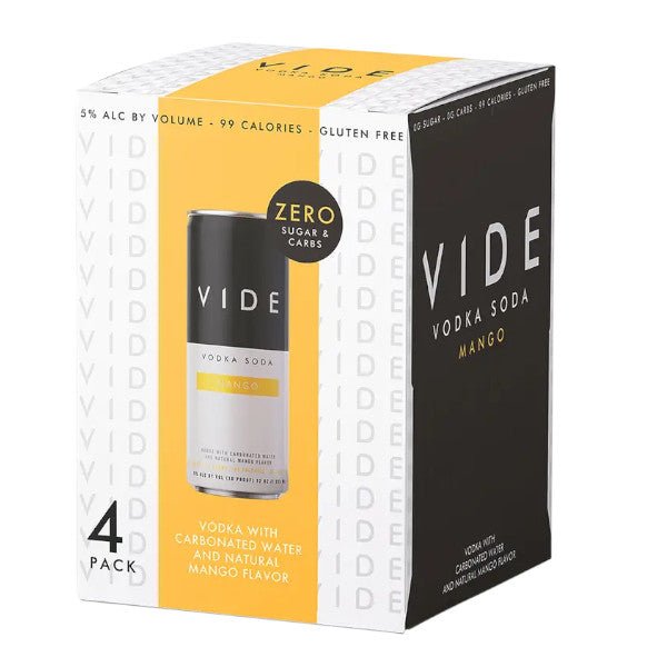 VIDE Cocktail Vodka Soda Mango 355ml x 4 Cans - Amsterwine - Spirits - VIDE