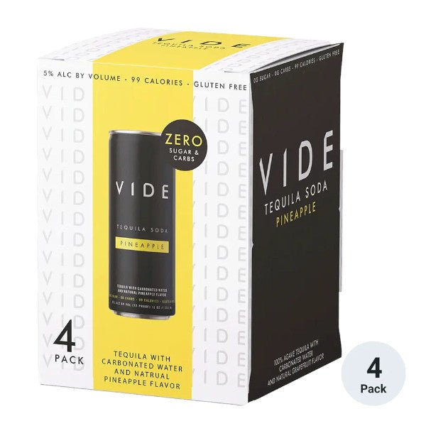 VIDE Cocktail Vodka Soda Pineapple 355ml x 4 Cans - Amsterwine - Spirits - VIDE