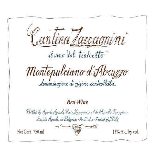 Zaccagnini Montepulciano d'Abruzzo Tralcetto 750ml - Amsterwine - Wine - Zaccagnini Montepulciano