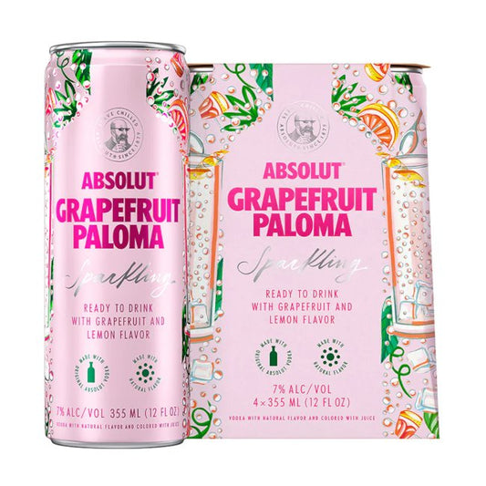 Absolut CKTL Grapef Paloma 355ml x 4 Cans - Amsterwine - Spirits - Absolut