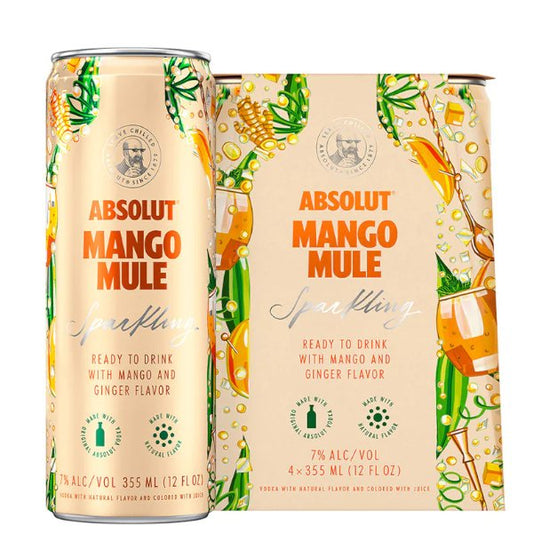 Absolut CKTL Mango Mule 355ml x 4 Cans - Amsterwine - Spirits - Absolut