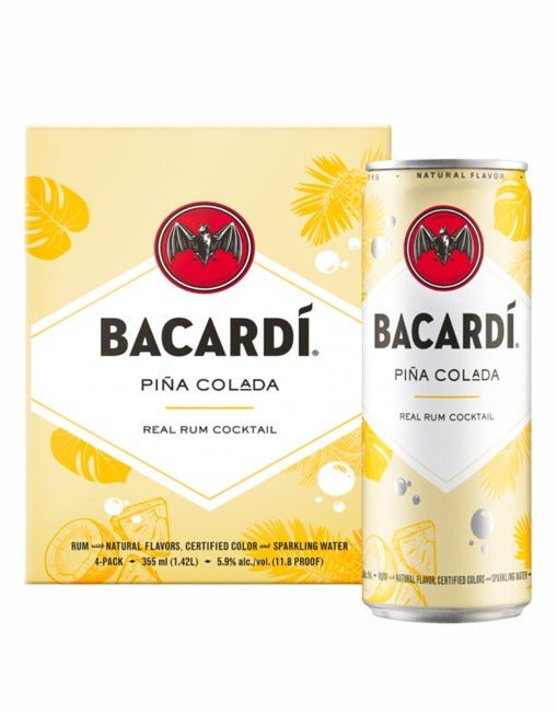 Bacardi Pina Colada Ready To Drink 355ml x 4 Cans - Amsterwine - Spirits - Bacardi
