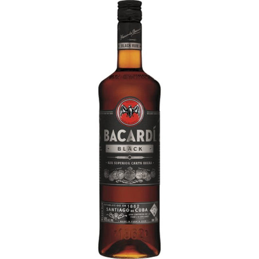 Bacardi Rum Black 1L - Amsterwine - Spirits - Bacardi