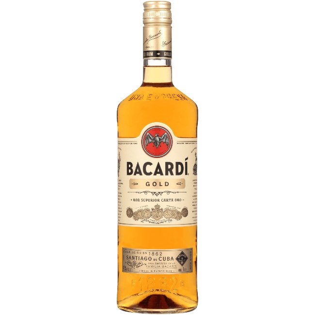 Bacardi Rum Gold 1L - Amsterwine - Spirits - Bacardi