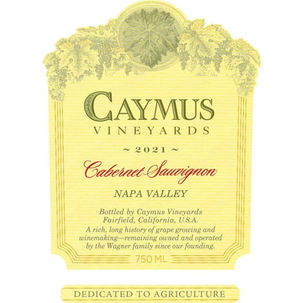 Caymus Vineyards Cabernet Sauvignon Napa 750ml - Amsterwine - Wine - Caymus Vineyards