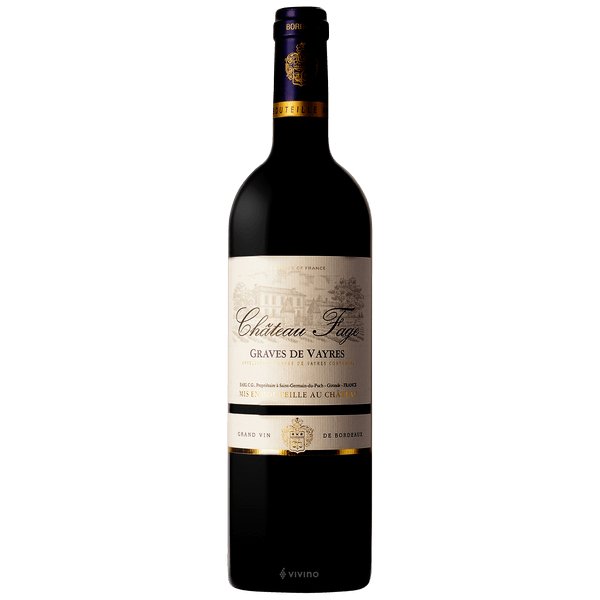 Chateau Fage Graves de Vayres 750ml - Amsterwine - Wine - Chateau Fage
