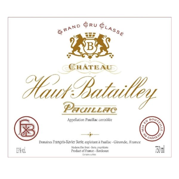 Chateau Haut-Batailley 750ml - Amsterwine - Wine - Chateau Pichon