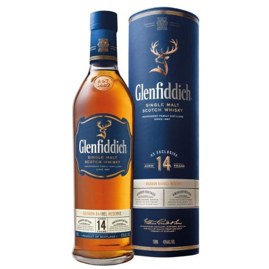 Glenfiddich Single Malt 14 Year Bourbon barrel 750ml - Amsterwine - Spirits - Glenfiddich