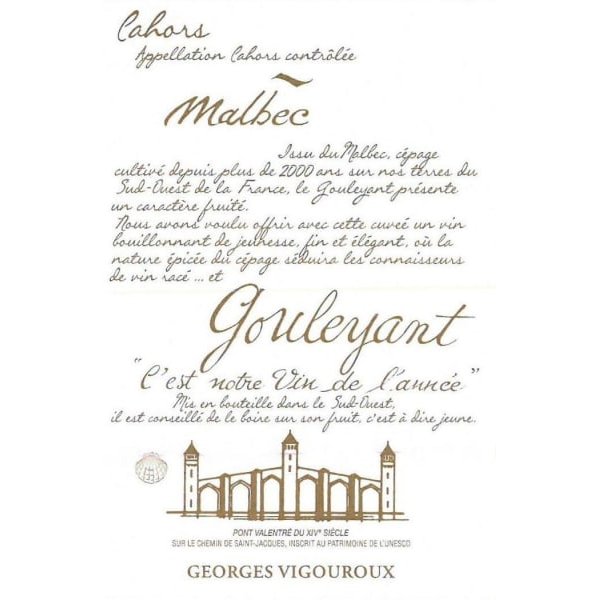 Gouleyant Cahors Malbec 750ml - Amsterwine - Wine - Gouleyant