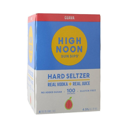 High Noon Hard Seltzer Guava 355ml x 4 Cans - Amsterwine - Spirits - High Noon